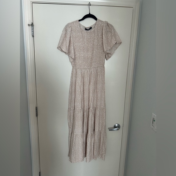 Amazon Zesica Women 2023 Summer Casual Floral Print Short Sleeze Maxi Dress NWT - Picture 3 of 4